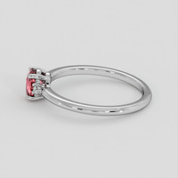 0.73 Ct. Padparadscha Sapphire Ring, 14K White Gold 4