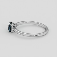 1.02 Ct. Greenish Blue Sapphire Ring, 14K White Gold 4
