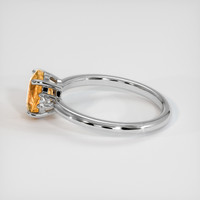 2.00 Ct. Padparadscha Sapphire Ring, 14K White Gold 4