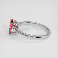 1.29 Ct. Padparadscha Sapphire Ring, 14K White Gold 4