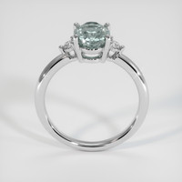 1.63 Ct. Bluish Green Sapphire Ring, 14K White Gold 3
