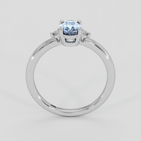 0.95 Ct. Blue Sapphire Ring, 14K White Gold 3