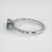 0.73 Ct. Sapphire Ring, 14K White Gold 4