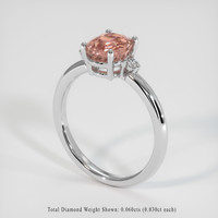 2.00 Ct. Sapphire Ring, 14K White Gold 2