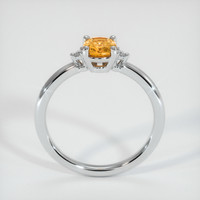 0.70 Ct. Orange Sapphire Ring, 14K White Gold 3