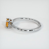 0.70 Ct. Orange Sapphire Ring, 14K White Gold 4