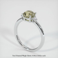 1.60 Ct. Yellow Sapphire Ring, 14K White Gold 2