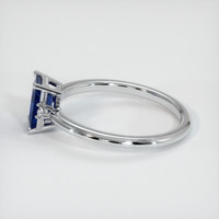 1.07 Ct. Blue Sapphire Ring, 18K White Gold 4