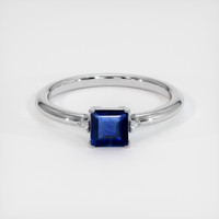 0.42 Ct. Sapphire Ring, 18K White Gold 1