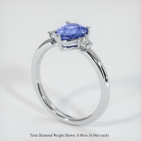 1.67 Ct. Sapphire Ring, 18K White Gold 2