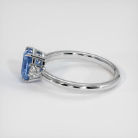 1.33 Ct. Blue Sapphire Ring, 18K White Gold 4