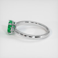 0.72 Ct. Emerald Ring, 18K White Gold 4