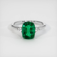 2.28 Ct. Emerald Ring, 18K White Gold 1