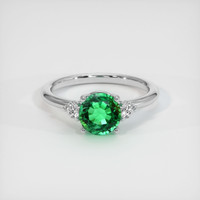 1.16 Ct. Emerald Ring, 18K White Gold 1