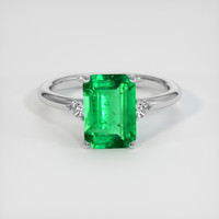 1.90 Ct. Emerald Ring, 18K White Gold 1