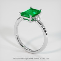 1.90 Ct. Emerald Ring, 18K White Gold 2