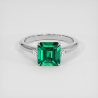 2.02 Ct. Emerald Ring, 18K White Gold 1