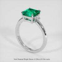 2.02 Ct. Emerald Ring, 18K White Gold 2