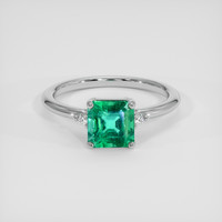 1.67 Ct. Emerald Ring, 18K White Gold 1