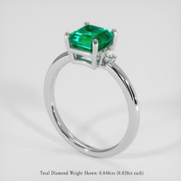 1.67 Ct. Emerald Ring, 18K White Gold 2