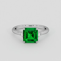 1.27 Ct. Emerald Ring, 18K White Gold 1