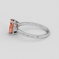 1.59 Ct. Pinkish Orange Spinel Ring, 18K White Gold 4