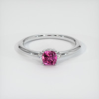 0.44 Ct. Pink Sapphire Ring, 18K White Gold 1