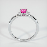 0.44 Ct. Pink Sapphire Ring, 18K White Gold 3