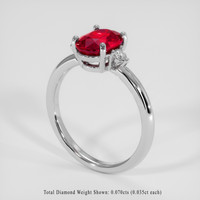 1.97 Ct. Ruby Ring, 18K White Gold 2