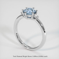 1.21 Ct. Sapphire Ring, 18K White Gold 2