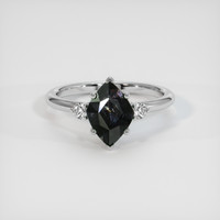 2.06 Ct. Color Change Sapphire Ring, 18K White Gold 1