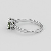 1.05 Ct. Green Sapphire Ring, 18K White Gold 4