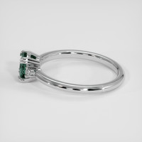 0.72 Ct. Bluish Green Sapphire Ring, 18K White Gold 4