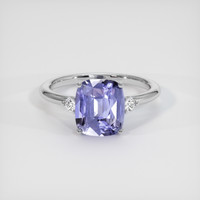 3.68 Ct. Sapphire Ring, 18K White Gold 1