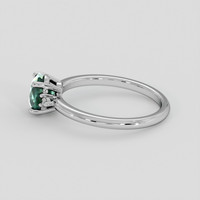 1.20 Ct. Bluish Green Sapphire Ring, 18K White Gold 4