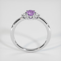 0.71 Ct. Pinkish Purple Sapphire Ring, 18K White Gold 3