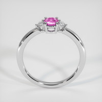 0.51 Ct. Pink Sapphire Ring, 18K White Gold 3
