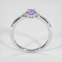 0.62 Ct. Purple Sapphire Ring, 18K White Gold 3