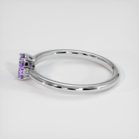 0.62 Ct. Purple Sapphire Ring, 18K White Gold 4
