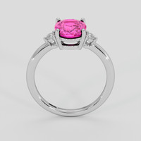 2.26 Ct. Pink Sapphire Ring, 18K White Gold 3