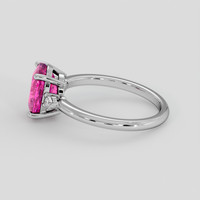 2.26 Ct. Pink Sapphire Ring, 18K White Gold 4