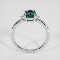 1.36 Ct. Bluish Green Sapphire Ring, 18K White Gold 3