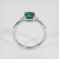 1.90 Ct. Greenish Blue Sapphire Ring, 18K White Gold 3