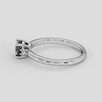 0.85 Ct. Green Sapphire Ring, 18K White Gold 4