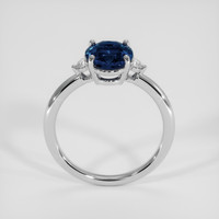 2.20 Ct. Blue Sapphire Ring, 18K White Gold 3