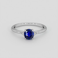 1.15 Ct. Blue Sapphire Ring, 18K White Gold 1
