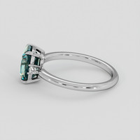 2.20 Ct. Bi Color Sapphire Ring, 18K White Gold 4