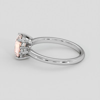 1.58 Ct. Padparadscha Sapphire Ring, 18K White Gold 4