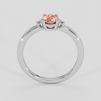 0.69 Ct. Padparadscha Sapphire Ring, 18K White Gold 3