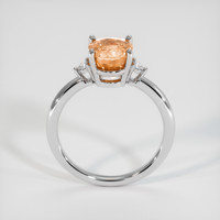 3.02 Ct. Padparadscha Sapphire Ring, 18K White Gold 3
